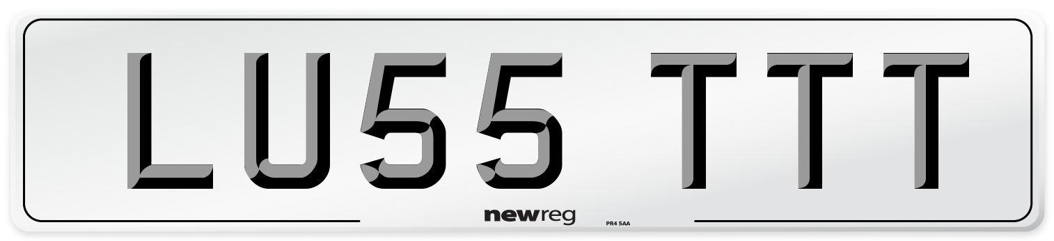 LU55 TTT Number Plate from New Reg